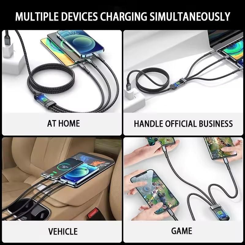 3-in-1 Fast Charging Cable | Universal Type-C Lightning Micro USB Cable