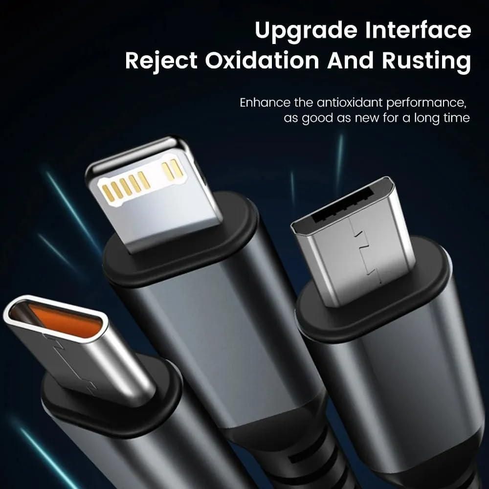 3-in-1 Fast Charging Cable | Universal Type-C Lightning Micro USB Cable