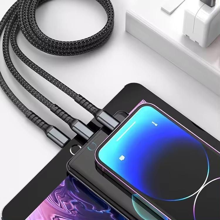 3-in-1 Fast Charging Cable | Universal Type-C Lightning Micro USB Cable